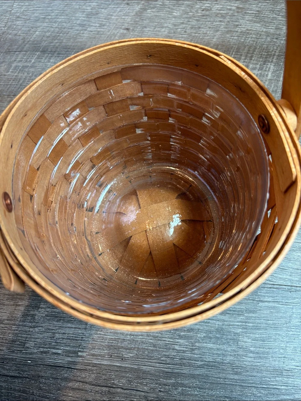 Longaberger Classic Woven Baskets Fruit Basket Handles & Protectors Set of 2